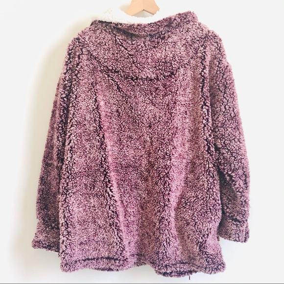 NWOT | Fantastic Fawn | Sherpa Quarter Zip Jacket - Picture 3 of 6